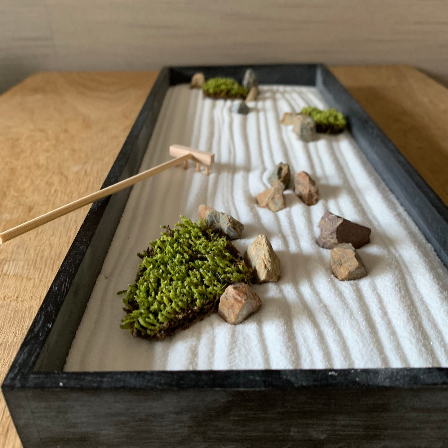 龍安寺監修  枯山水キット <龍安寺> フリーズドライ苔(スナゴケ)付セット  枯山水セット 枯山水  苔 禅の世界 禅寺 箱庭 禅庭 禅宗  zengarden karesansui