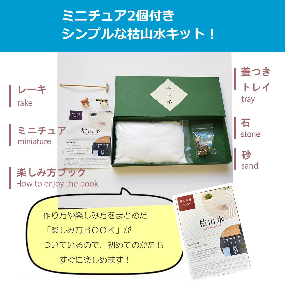シンプルミニ枯山水キット ニューヨークの夕焼け ミニチュア2個付き 自由の女神 鳥 ミニチュア 添配 フィギュア 盆景 枯山水セット 枯山水 箱庭 ミニ庭園 小さな庭 paper カラフル  zengarden karesansui