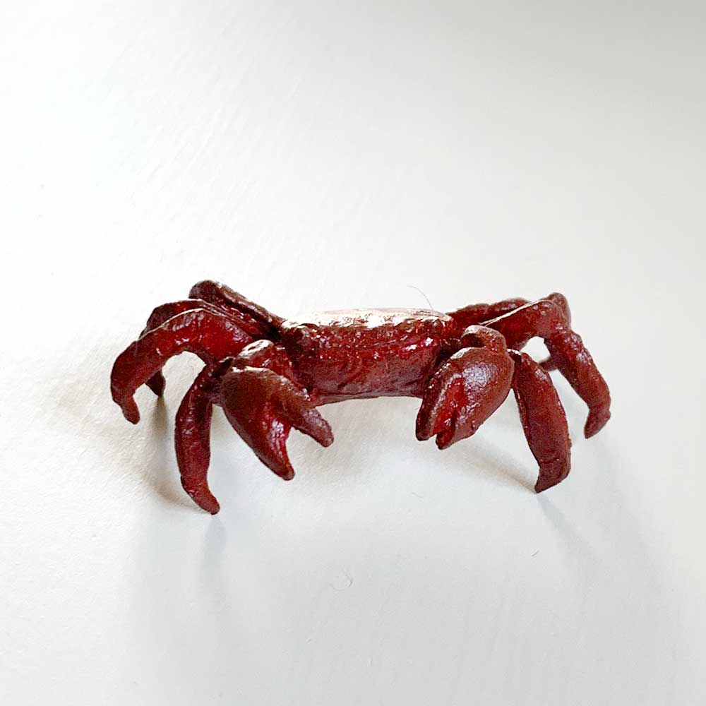 ミニチュア 添配 フィギュア 盆景  蟹 ( かに ) 銅製 赤 カニ zengarden karesansui