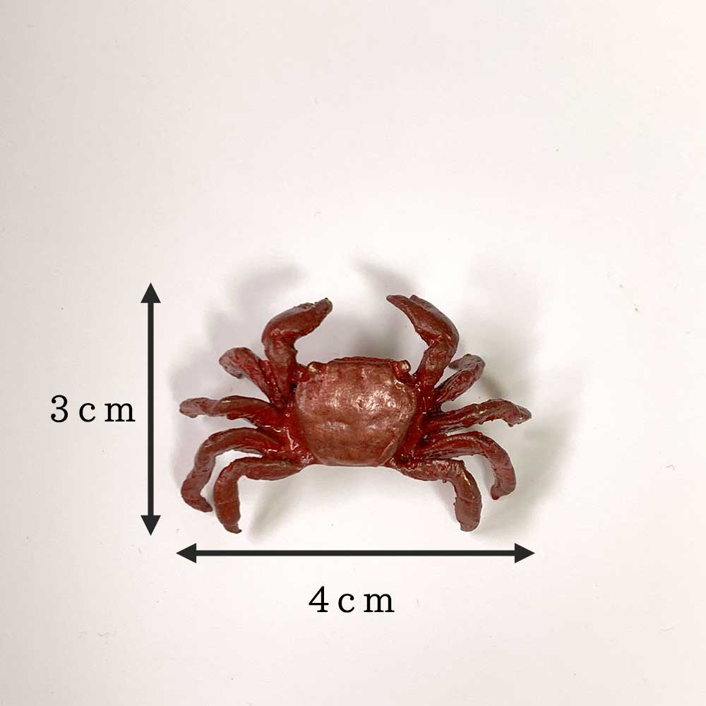 ミニチュア 添配 フィギュア 盆景  蟹 ( かに ) 銅製 赤 カニ zengarden karesansui