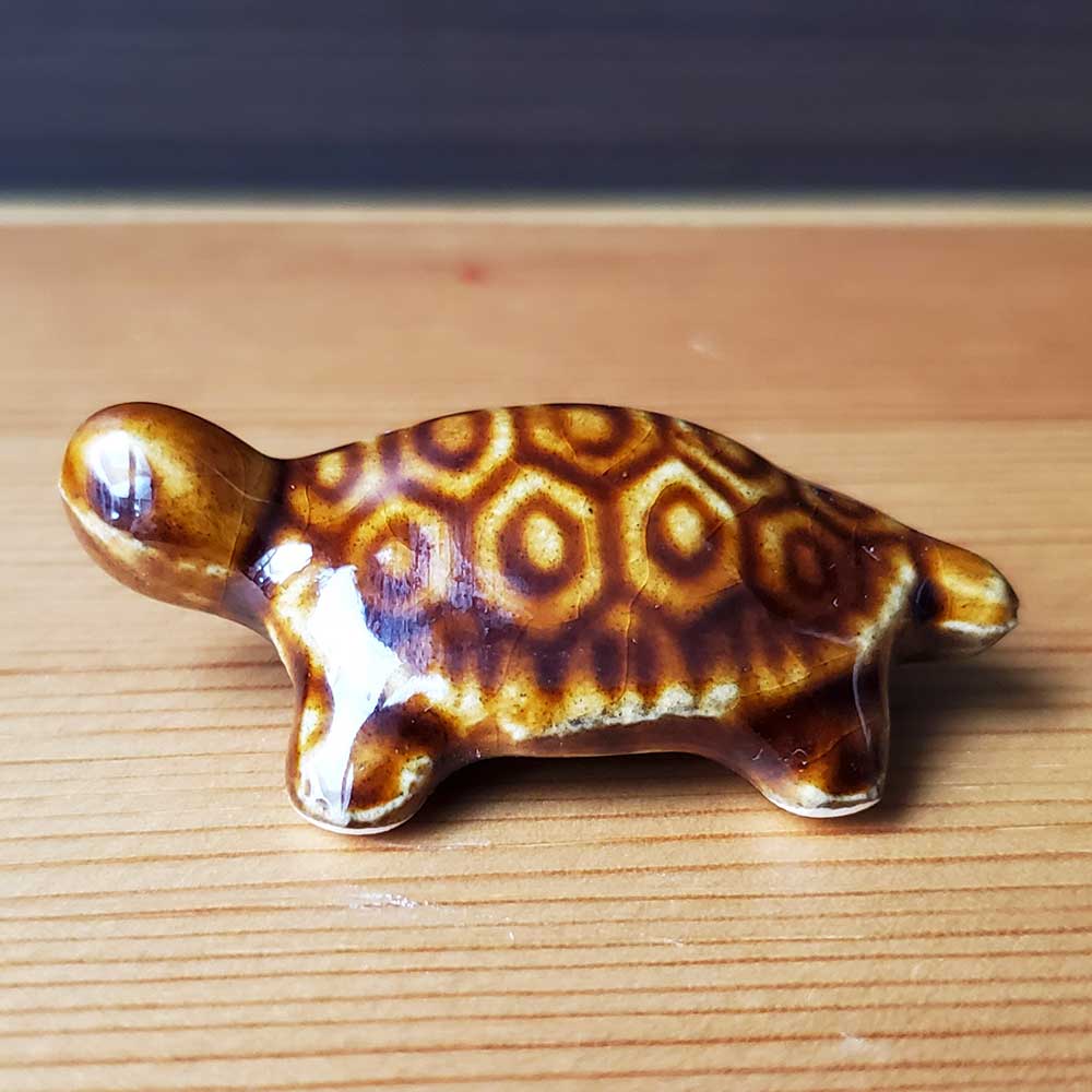 ミニチュア 添配 フィギュア 盆景  茶亀(ちゃがめ) 幅4.5cm 亀 かめ zengarden karesansui