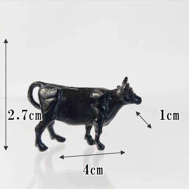 ミニチュア 添配 フィギュア 盆景  牛 ( うし ) 銅製  zengarden karesansui