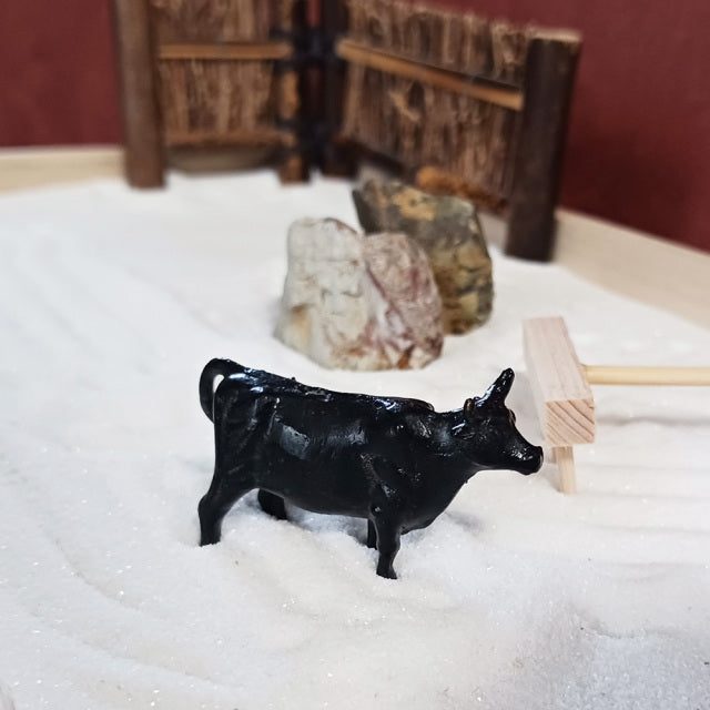 ミニチュア 添配 フィギュア 盆景  牛 ( うし ) 銅製  zengarden karesansui