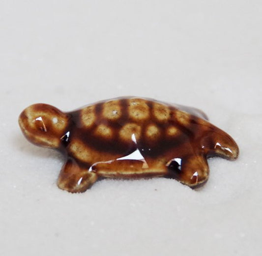 ミニチュア 添配 フィギュア 盆景  茶亀 ( ちゃがめ )幅3.5cm  亀 かめ  zengarden karesansui