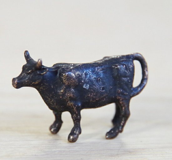 ミニチュア 添配 フィギュア 盆景  牛 ( うし ) 銅製  zengarden karesansui