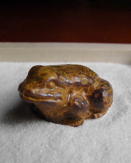 ミニチュア 添配 フィギュア 盆景  蛙 ( かえる )茶色 カエル  zengarden karesansui