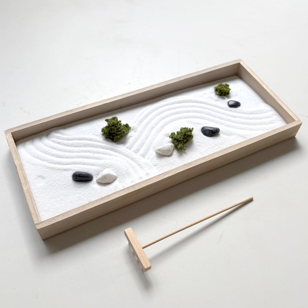 苔 (アートモス ) 付 【 ミニ枯山水キット 】 枯山水 ミニ枯山水 枯山水キット 枯山水セット 庭園 日本庭園 禅の世界 禅寺 箱庭 禅庭 禅宗 zengarden ZEN