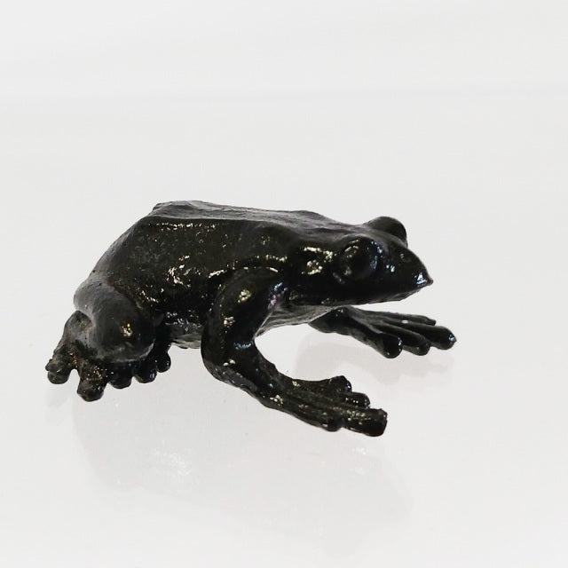 Miniature accessory figure bonkei [bonkei frog (frog) made of copper] 