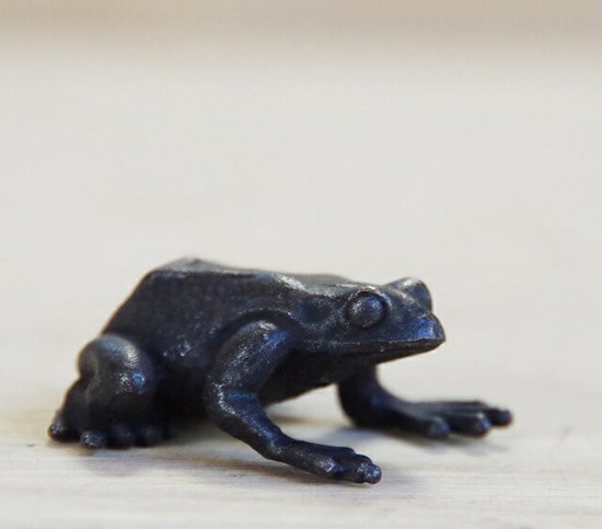 Miniature accessory figure bonkei [bonkei frog (frog) made of copper] 