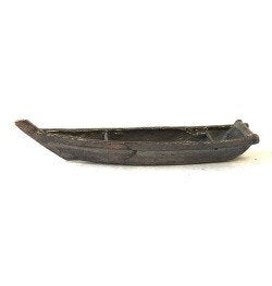 Miniature accessory figure bonkei [bonkei bamboo boat made of copper] 